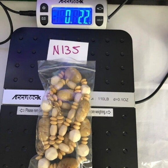 Long Wooden Beaded Necklace - Picture 5 of 6